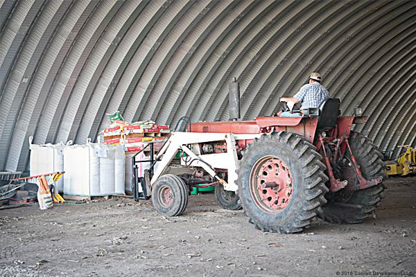 Chemical storage and tractor